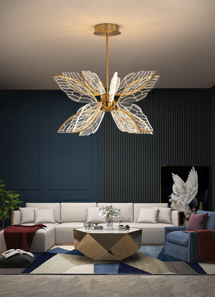 Modern Butterfly LED Chandelier with Acrylics