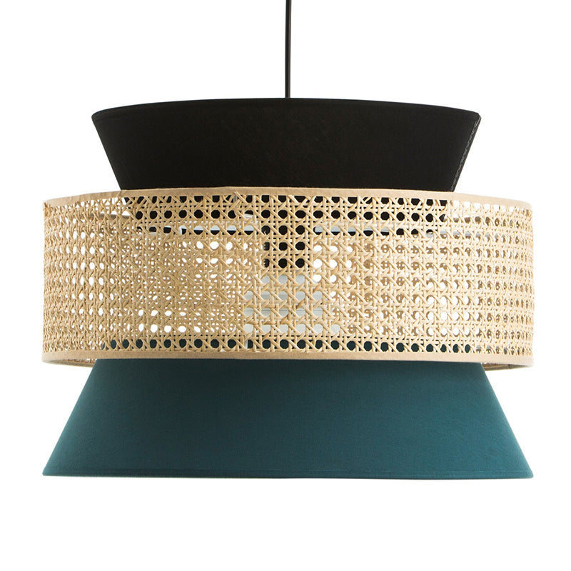 3-Tier Rattan Abstract Lightshade pendant