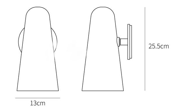 Transparent Conical Wall Lamp
