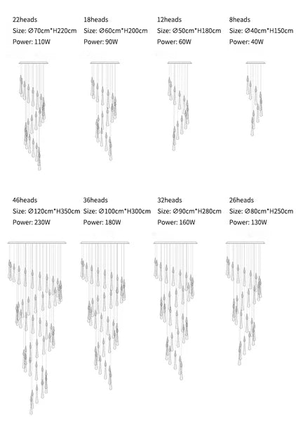 Allure LED Glass Ceiling Chandelier