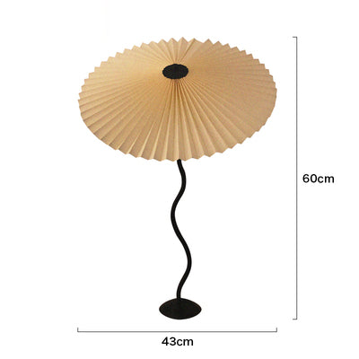 White Pleated Vintage Table Lamp