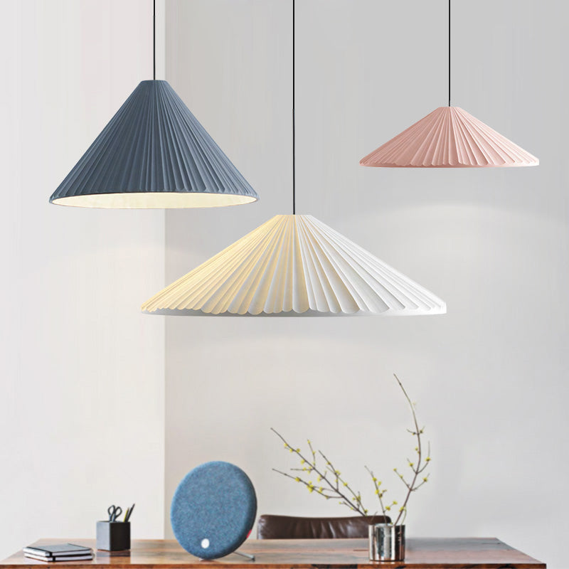 Nordic Macron Folded Resin Lampshade Pendant Lamp