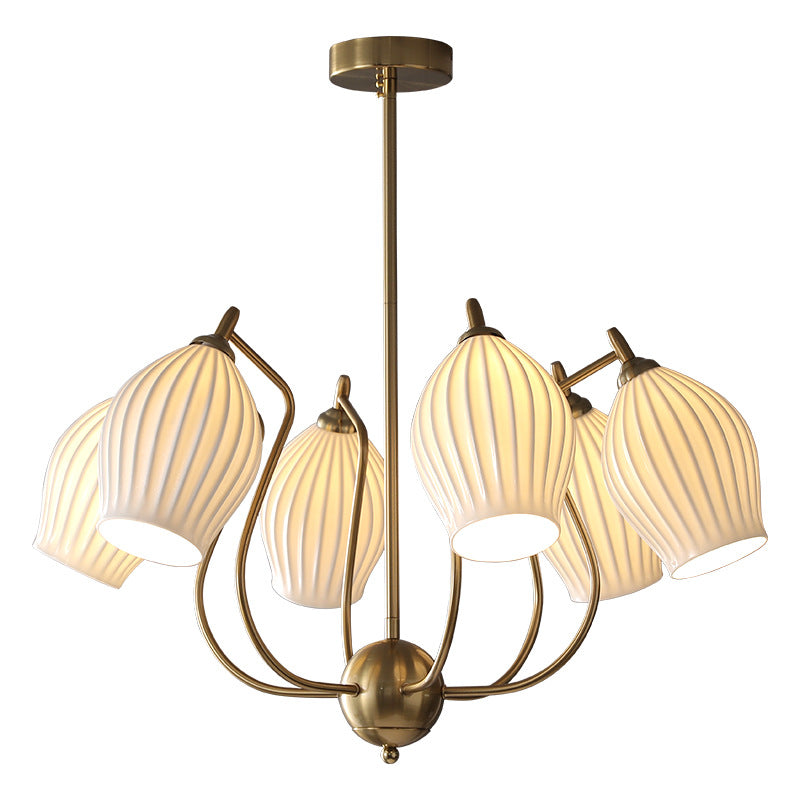 Ceramic Rose Chandelier Lighting