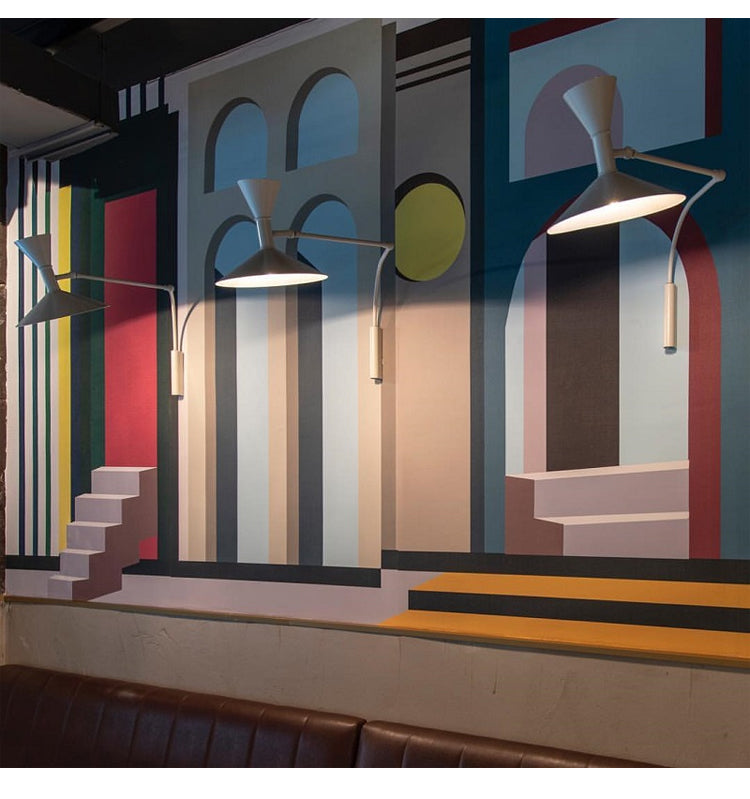 Swirling Metal Mini Wall Lamp