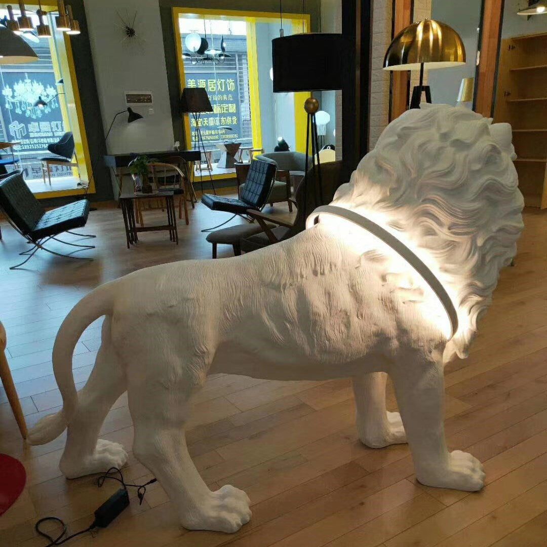Decorative Art Lion LED Floor Lamp