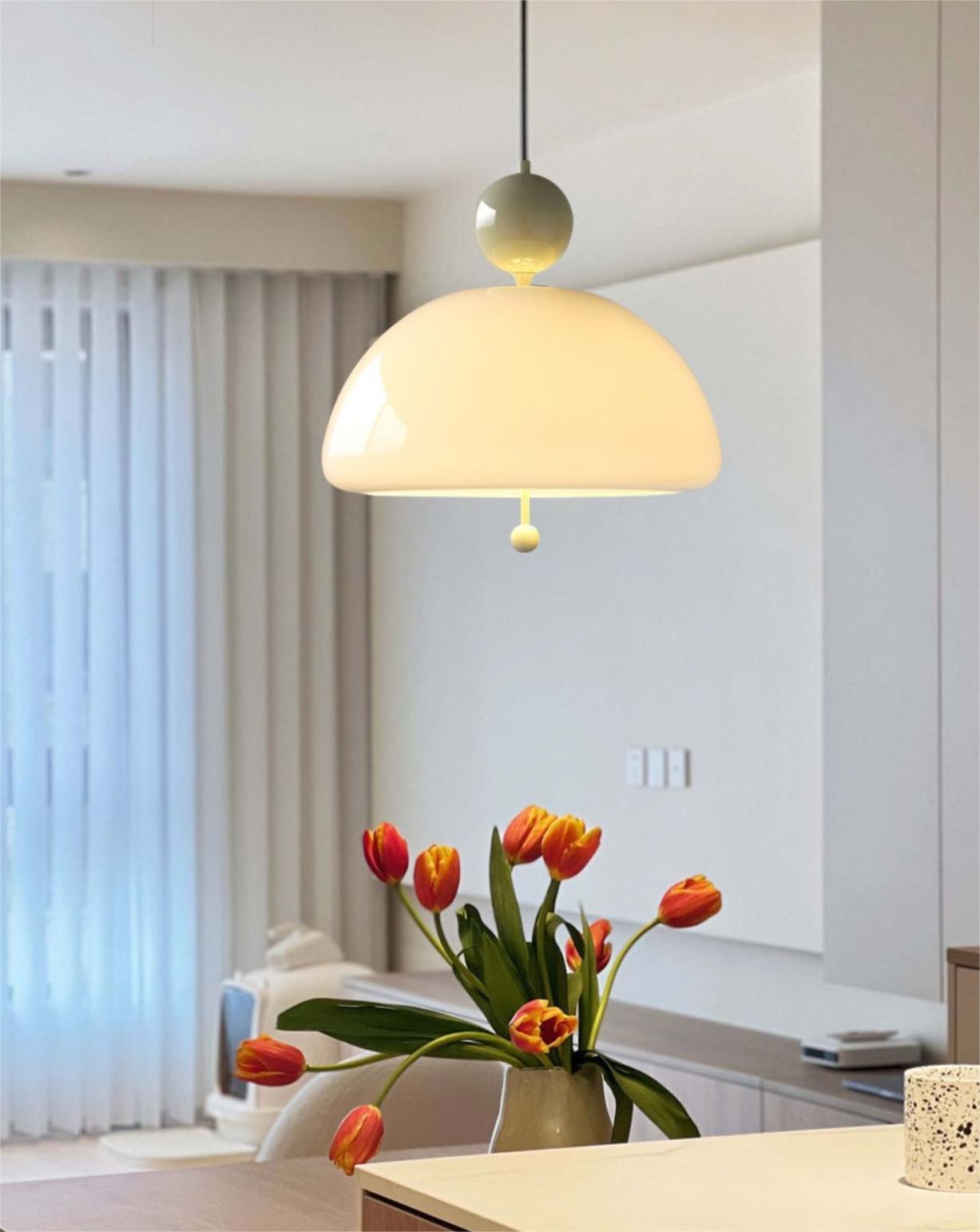 White Jade Glass Pendant Lamp