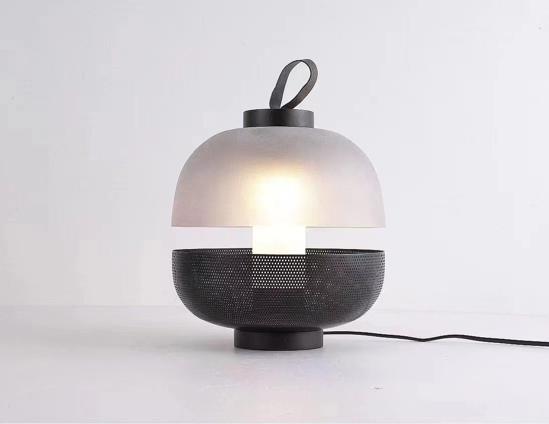 Frosted Glass Black Table Lamp