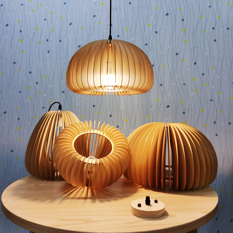 modern wood pendant light