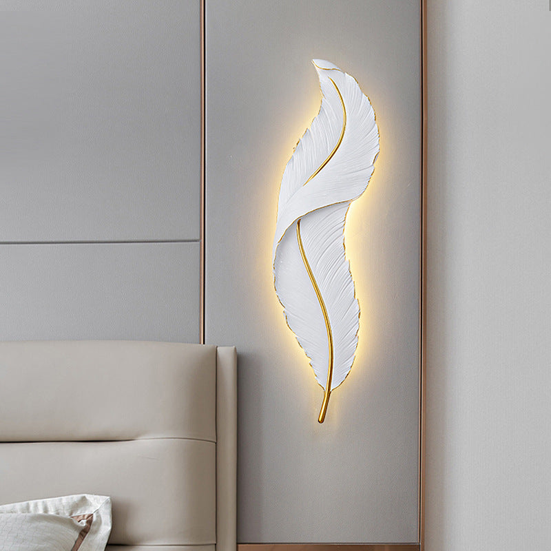 Light Luxury Feather Wall Lamp