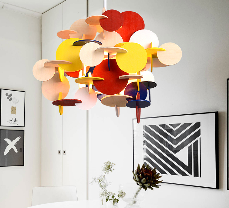 Bau Wooden Chandelier Lamp