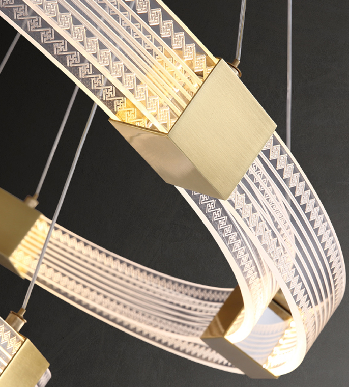 Parallel Circle LED Chandelier Light