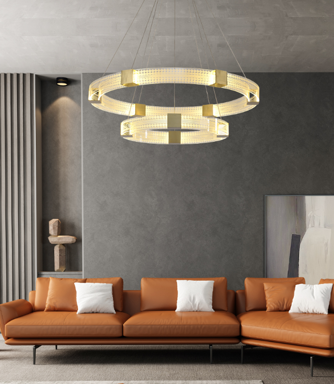 Parallel Circle LED Chandelier Light