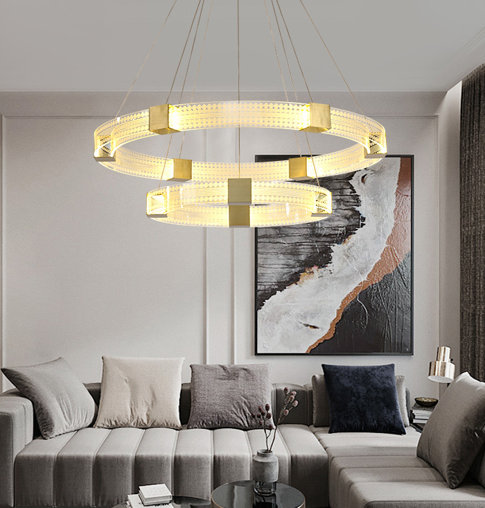 Parallel Circle LED Chandelier Light