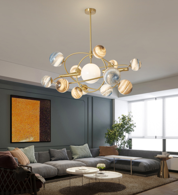 Novel Plant Glass chandelier