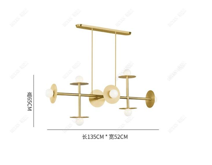 Nordic 8-Light Linear Chandelier Light