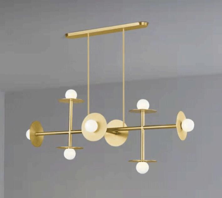 Nordic 8-Light Linear Chandelier Light