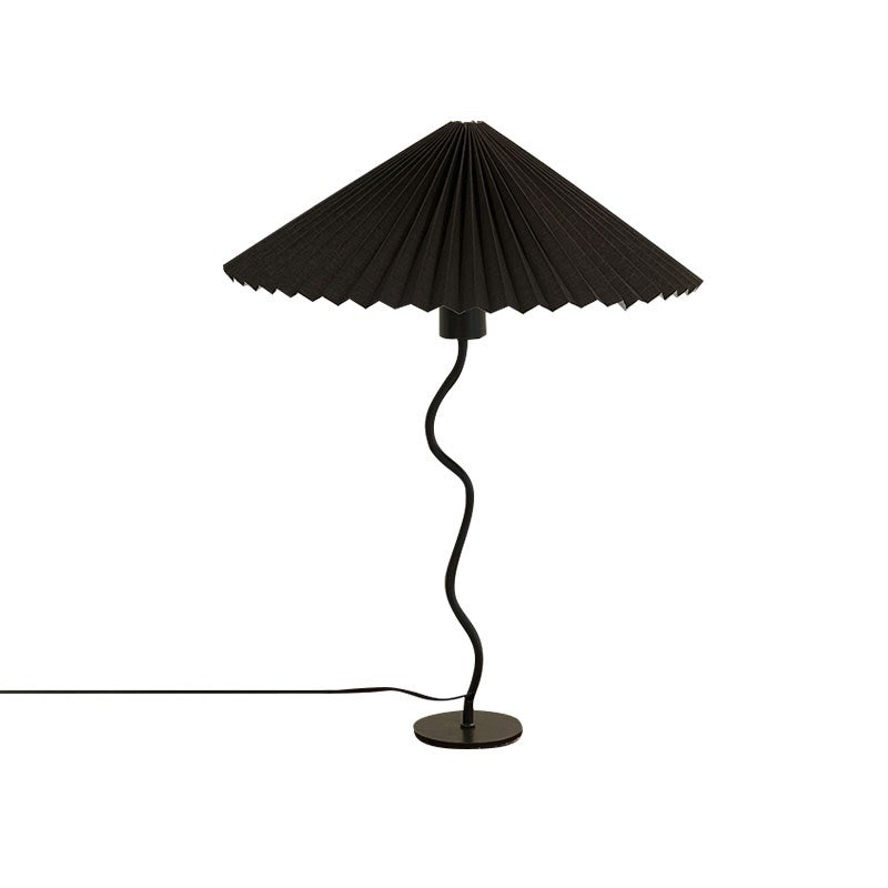 White Pleated Vintage Table Lamp