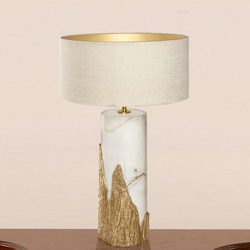 black and brass table lamp
