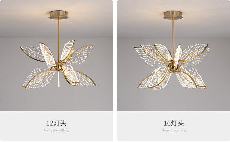 Modern Butterfly LED Chandelier with Acrylics