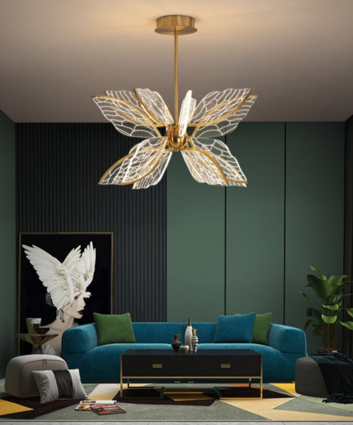 Modern Butterfly LED Chandelier with Acrylics
