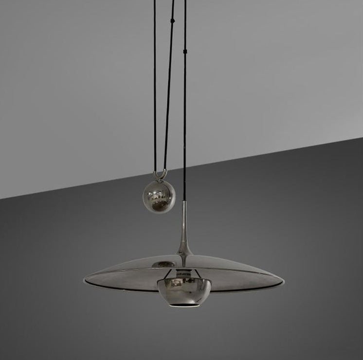 Vintage Counterweight Adjustable Pendant Light Pulley