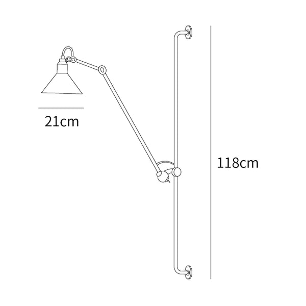 Long Arm Rocker Wall Lamp
