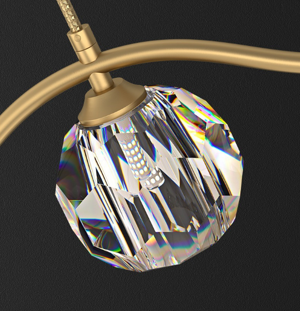 Corrugated Crystal Chandelier