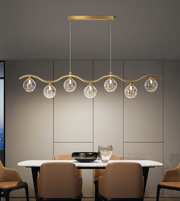 Corrugated Crystal Chandelier