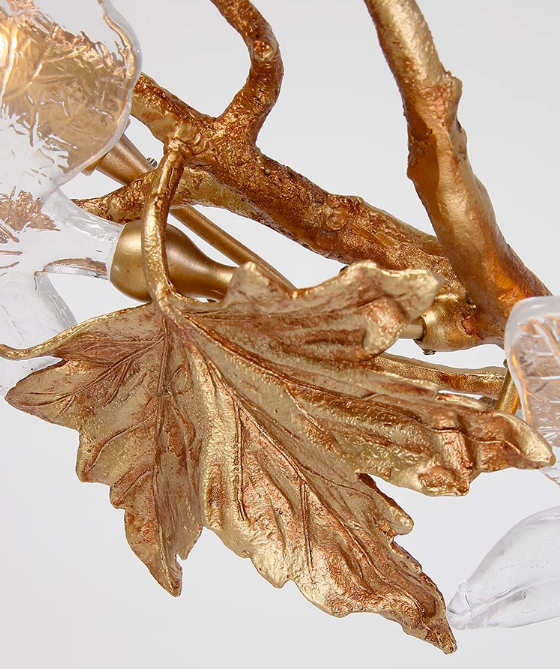 Golden Maple Leaf Chandelier