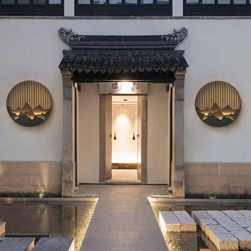 Outer Circular Outdoor Wall Lamp