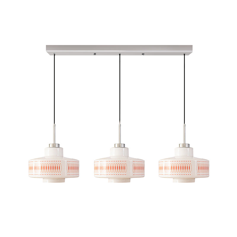 Anna Opal White Glass Pendant Lamp