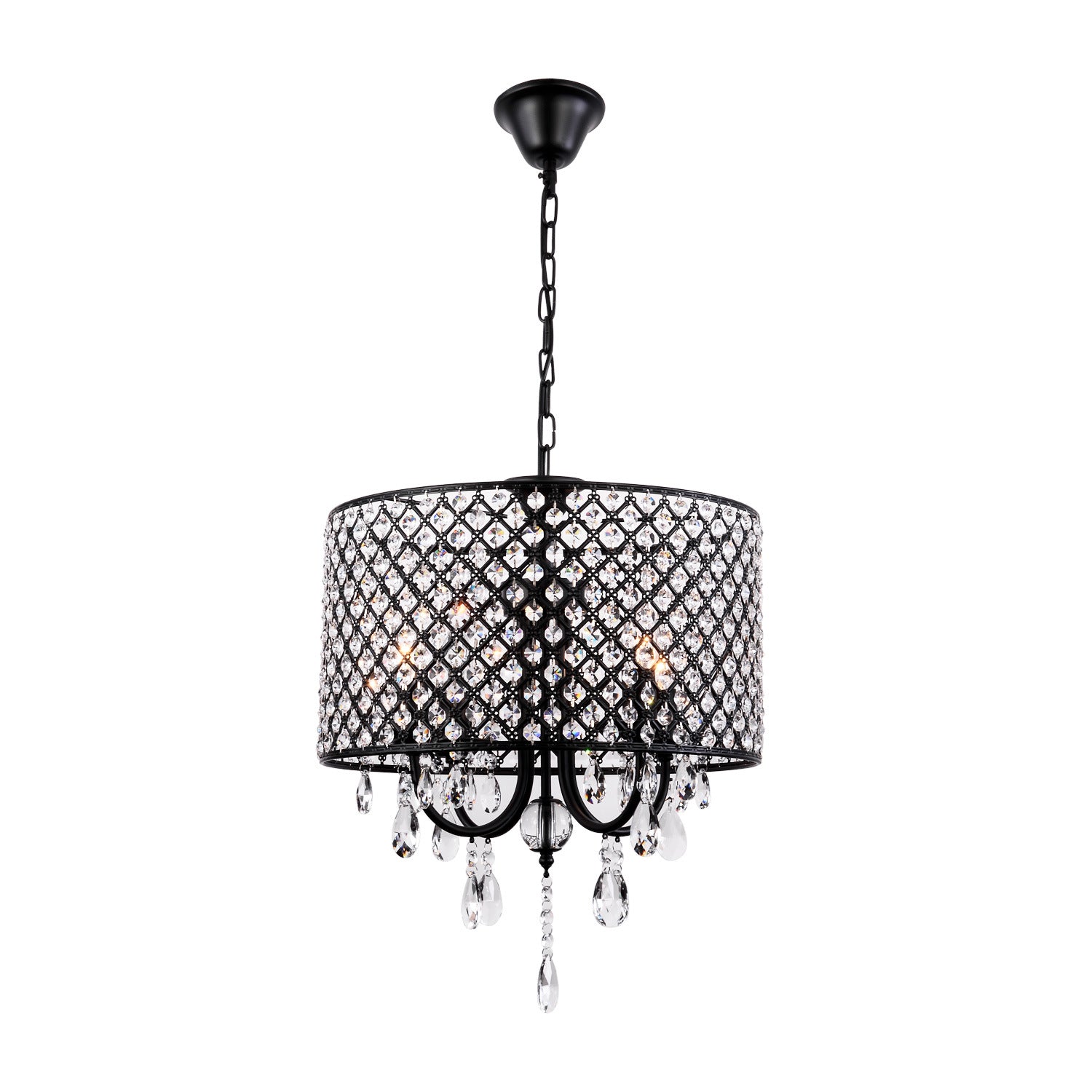 Luster Drum Crystal Chandelier Lamp