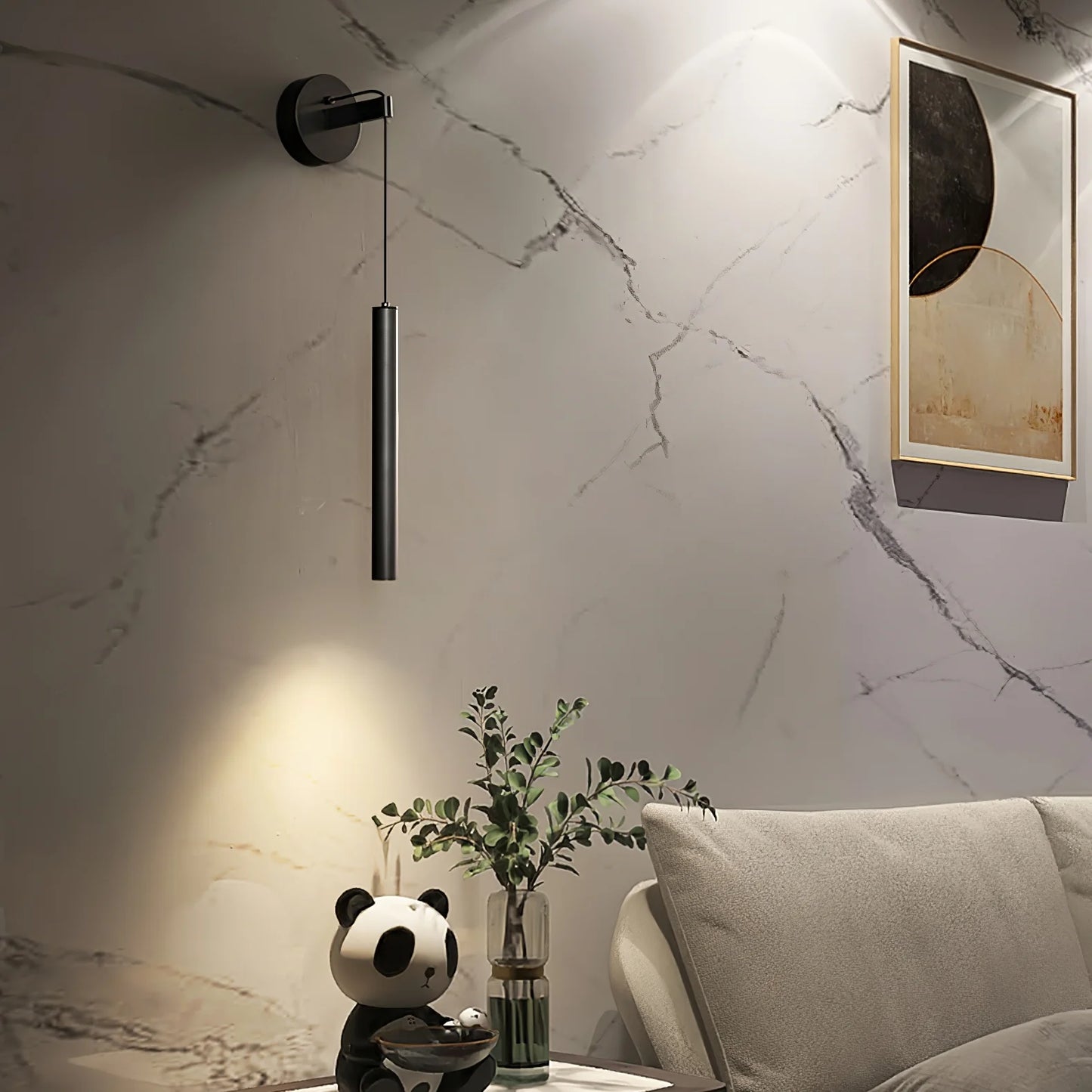 Pendant Wire Brass Wall Lamp