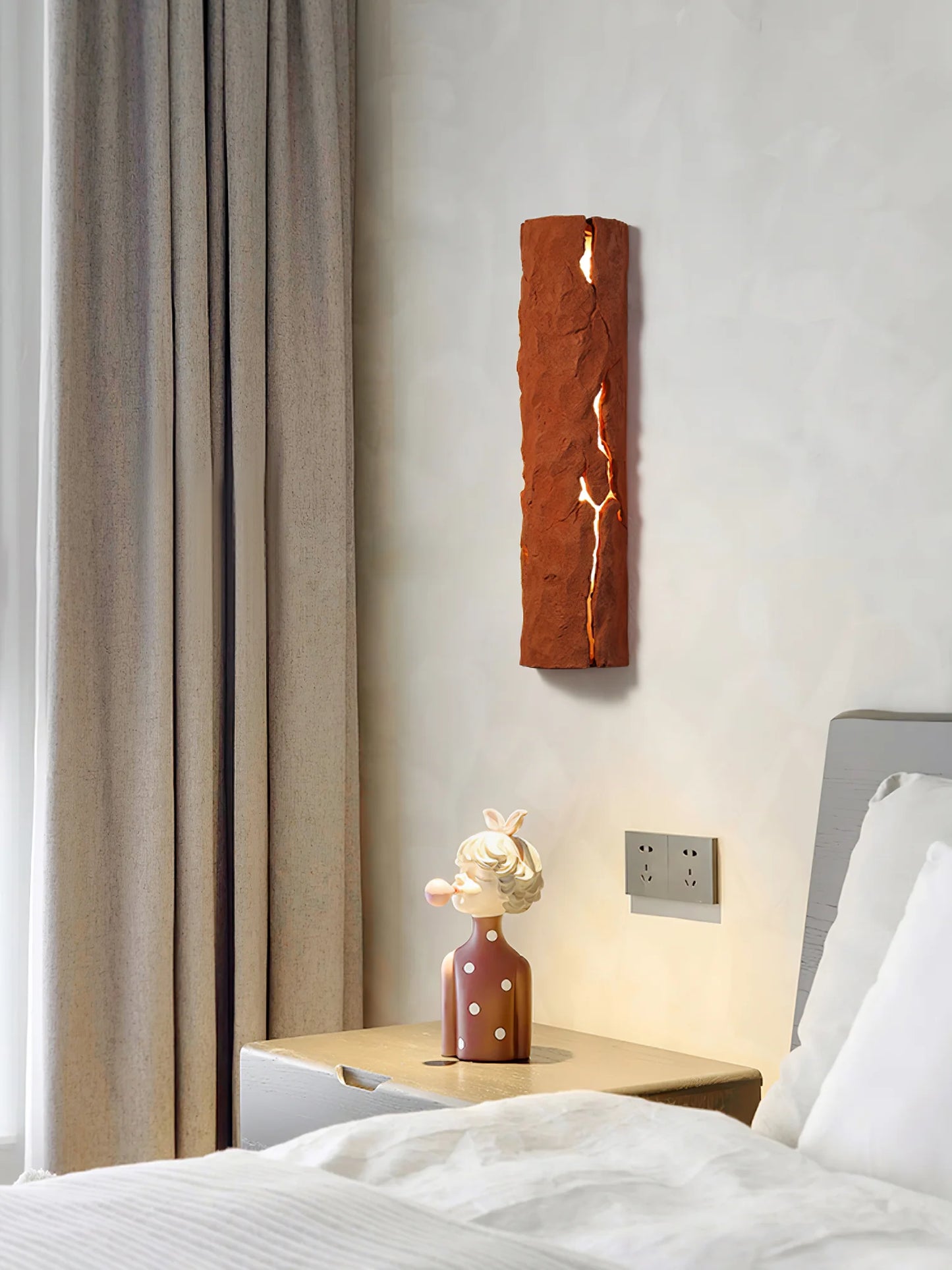 Wood Bark Wall Lamp