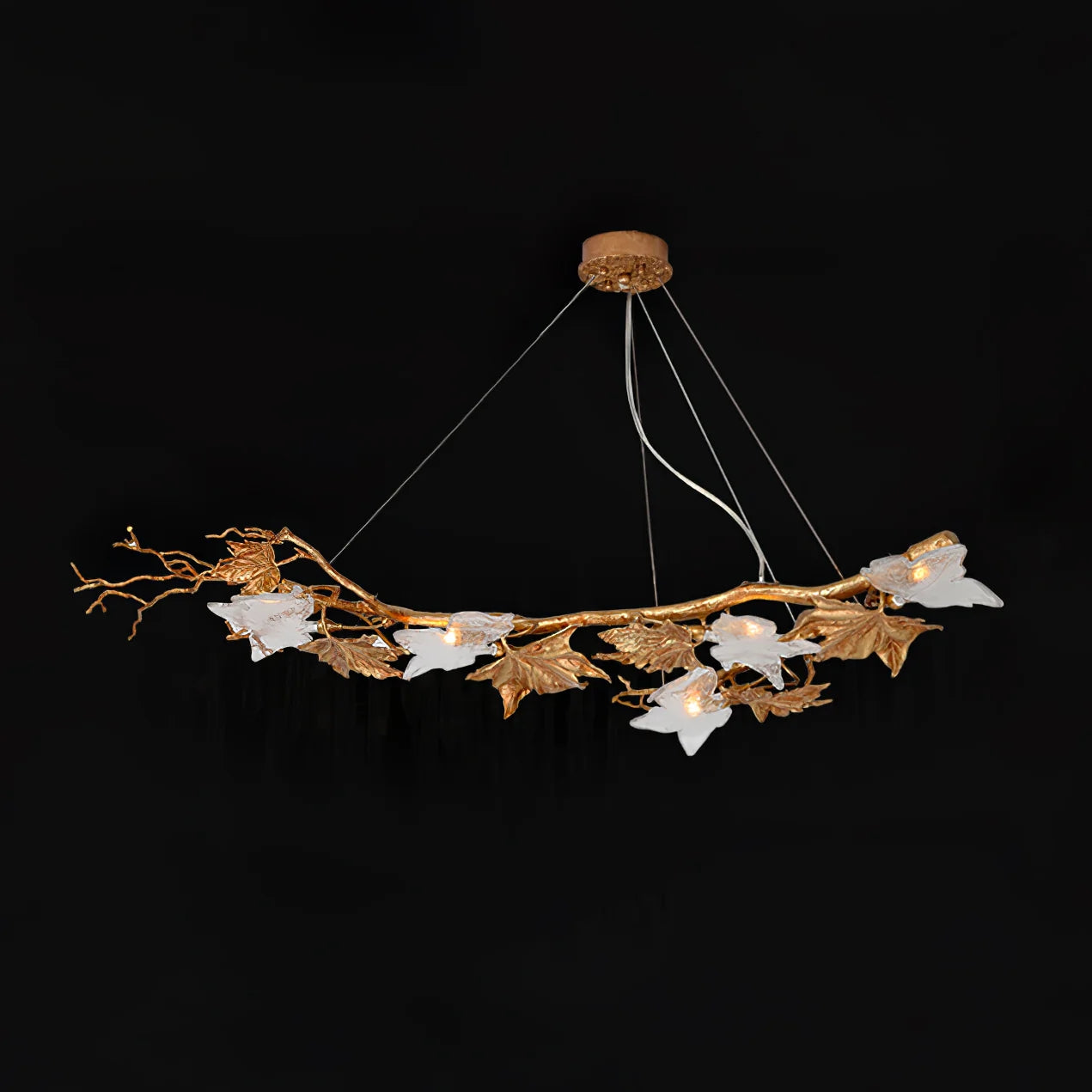 Golden Maple Leaf Chandelier