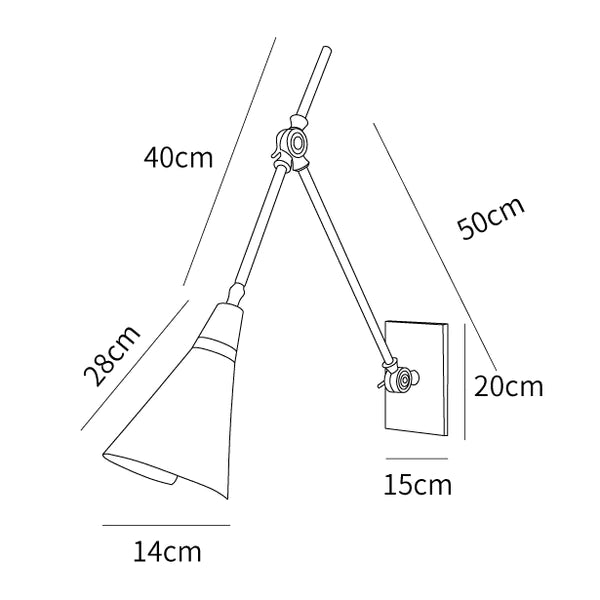 Telescopic Long Arm Wall Lamp