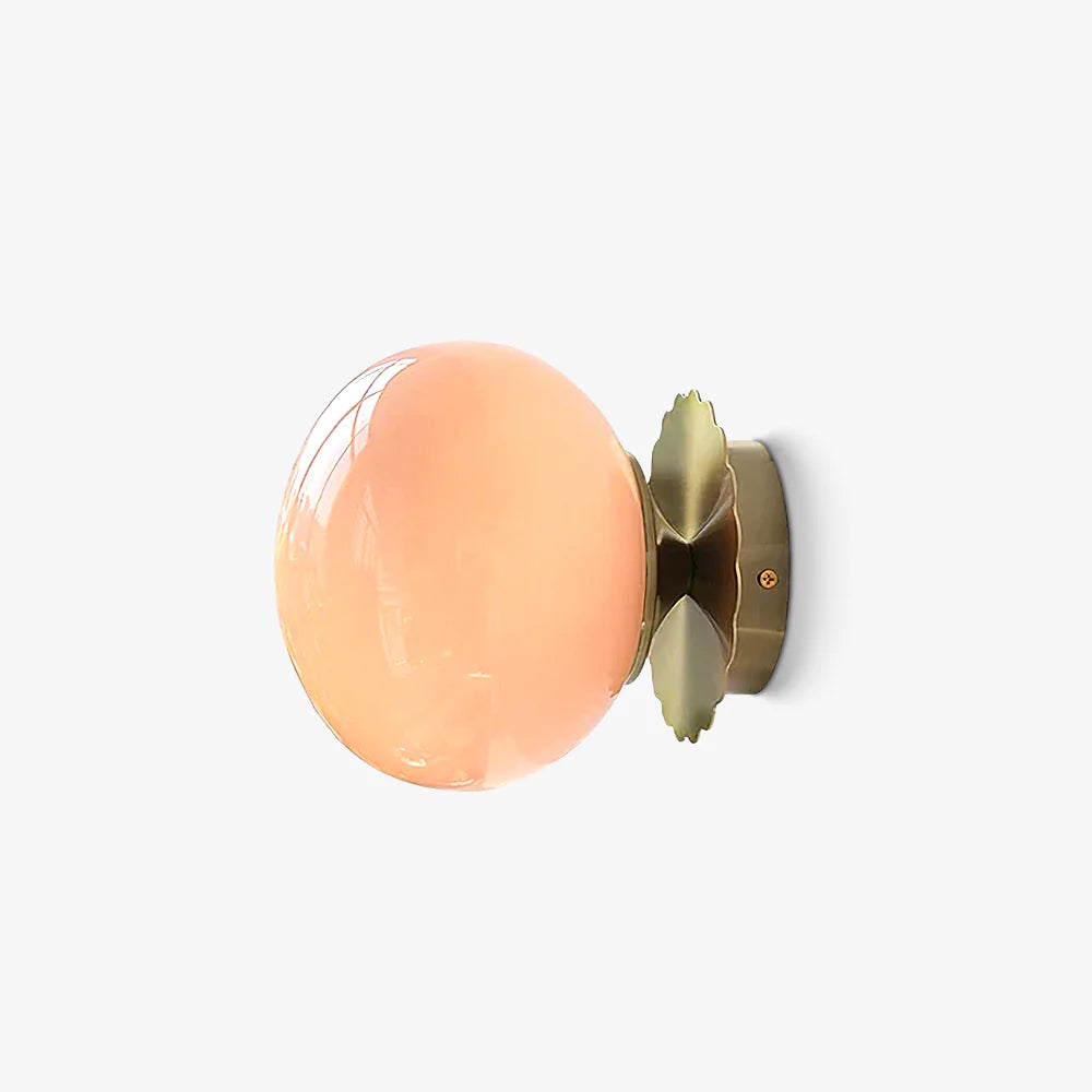 Multicolor Round Glass Wall Lamp