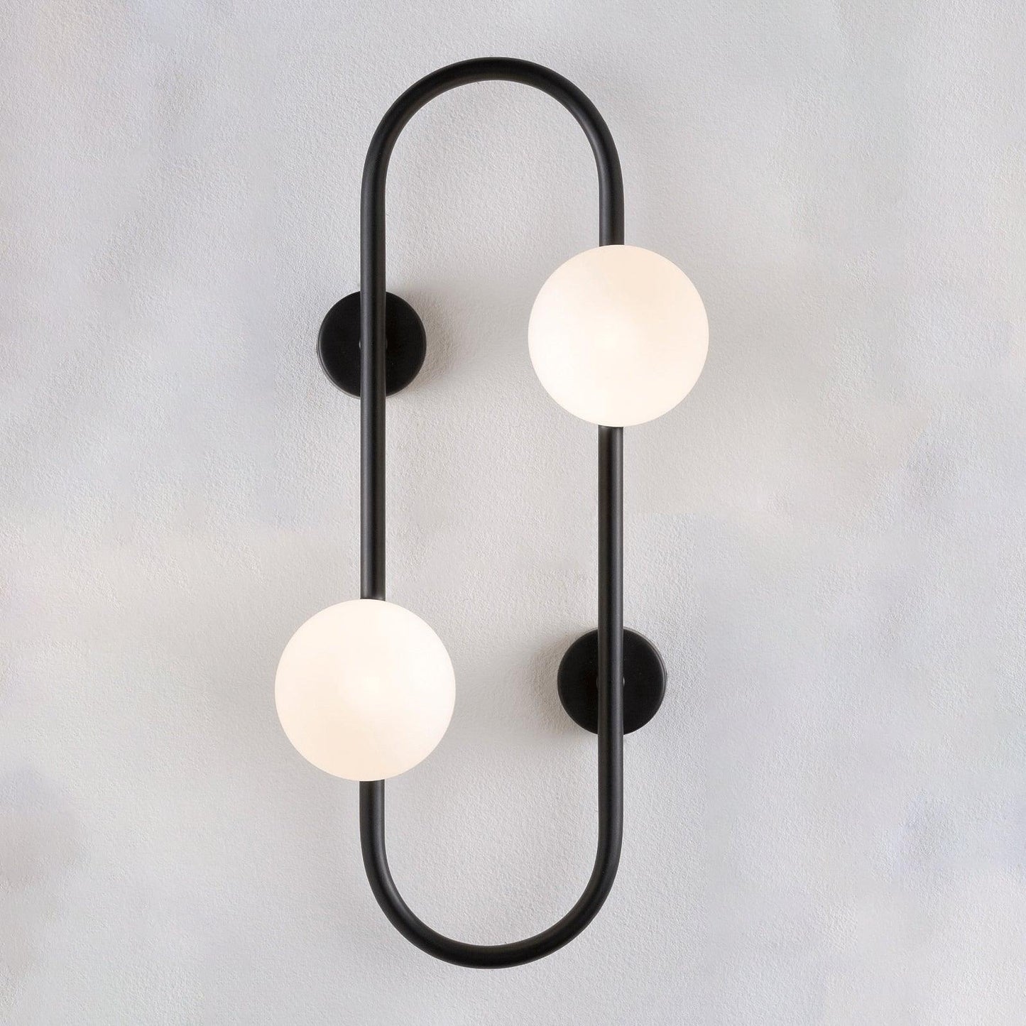 Oval White Glass Bulb Wall Lamp