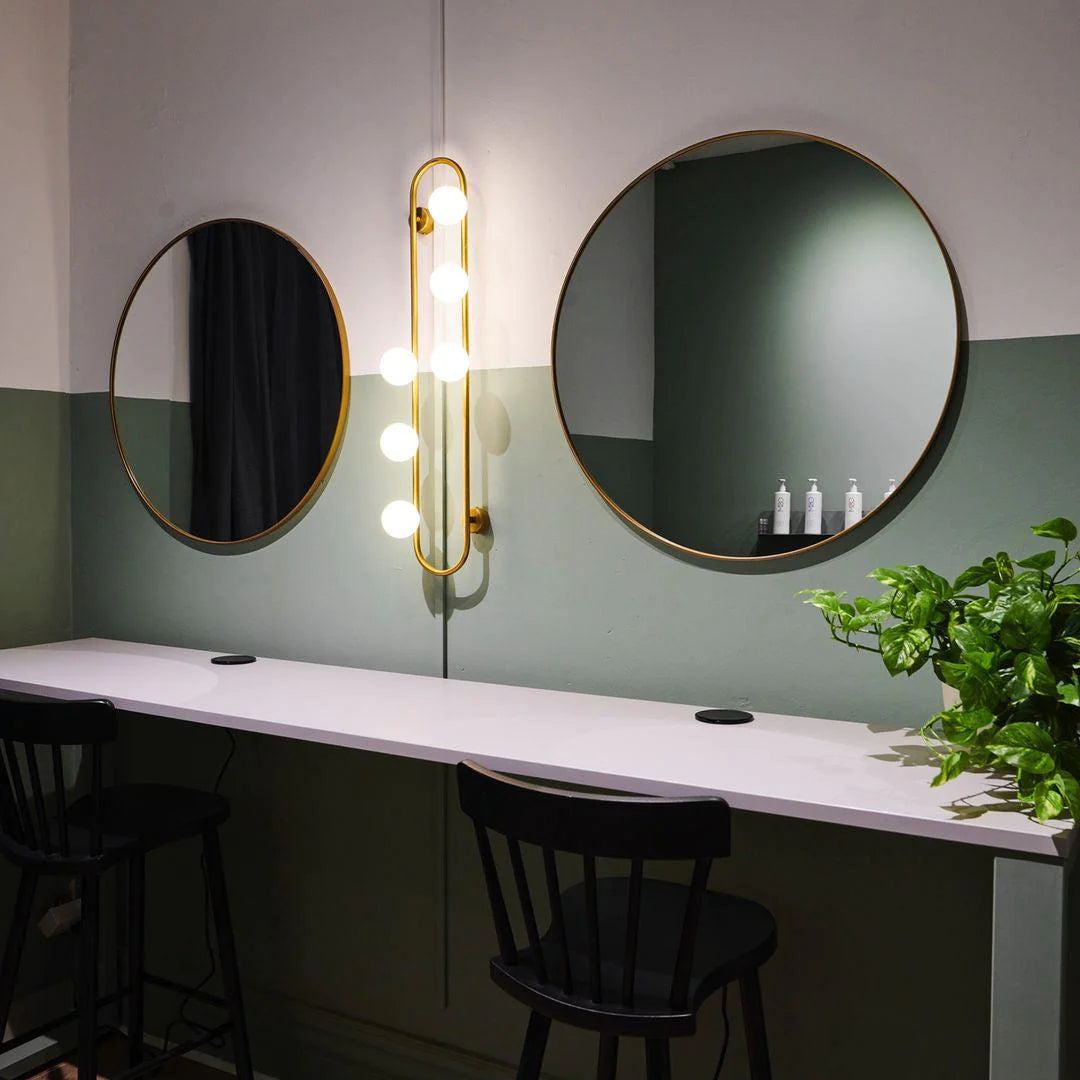 Oval White Glass Bulb Wall Lamp