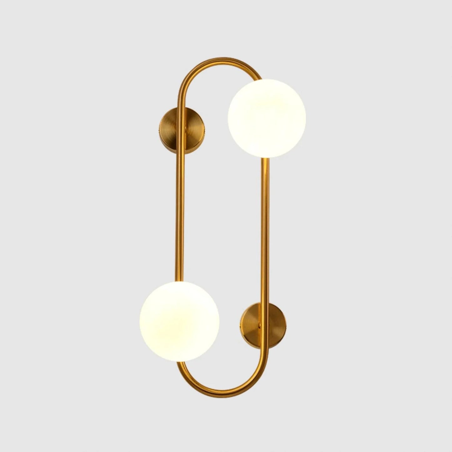 Oval White Glass Bulb Wall Lamp