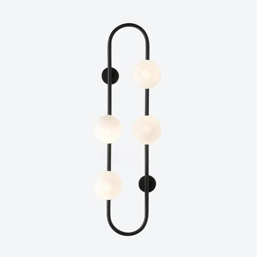 Oval White Glass Bulb Wall Lamp