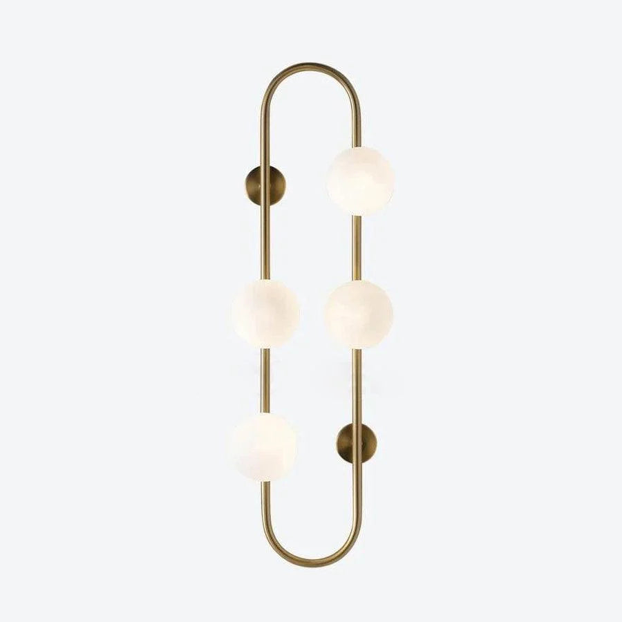 Oval White Glass Bulb Wall Lamp