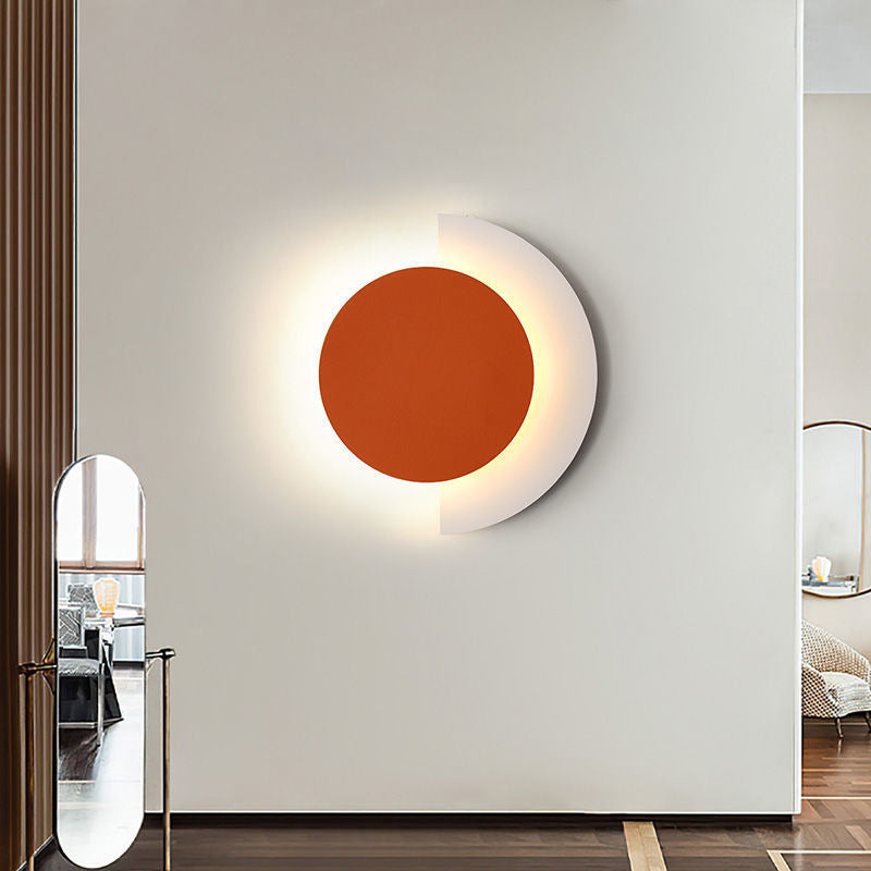 Round Abstract Moon Wall Lamp