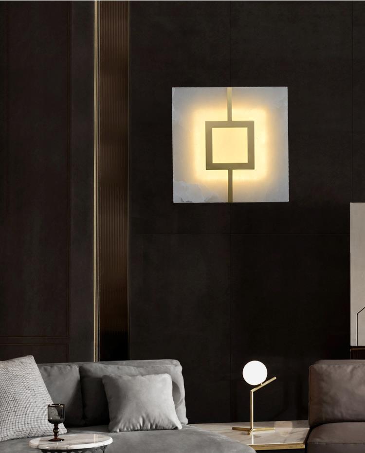 Square Marble Wall Lamp