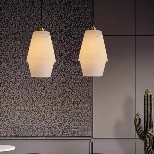 Ako Brass Marble Pendant Light