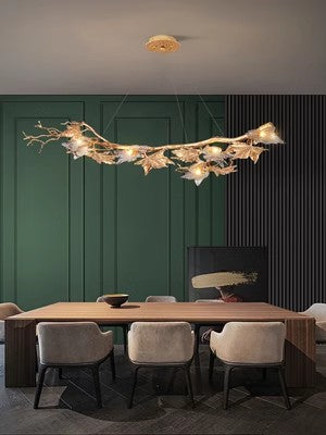 Golden Maple Leaf Chandelier