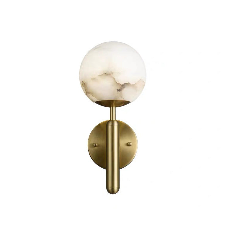 Alina  Solid Brass Marble Wall Lamp 