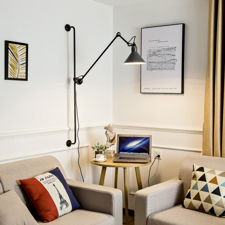 Long Arm Rocker Wall Lamp