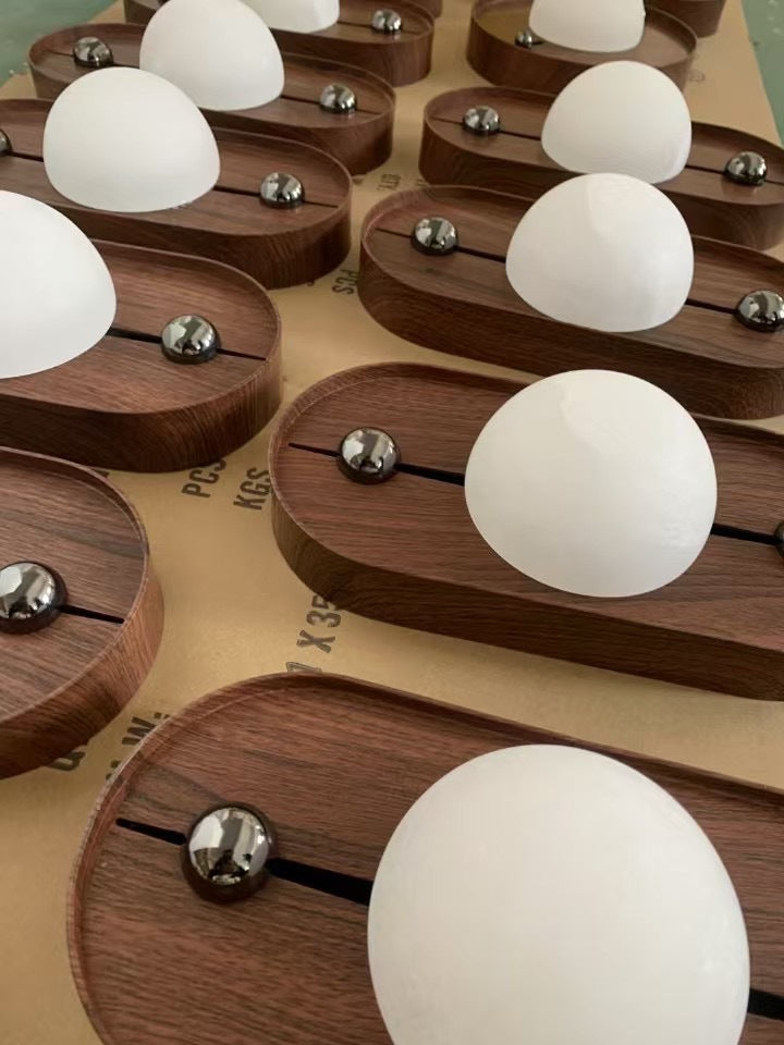 Alabaster Marble Walnut Wall Sconce