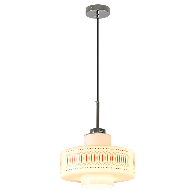 Anna Opal White Glass Pendant Lamp